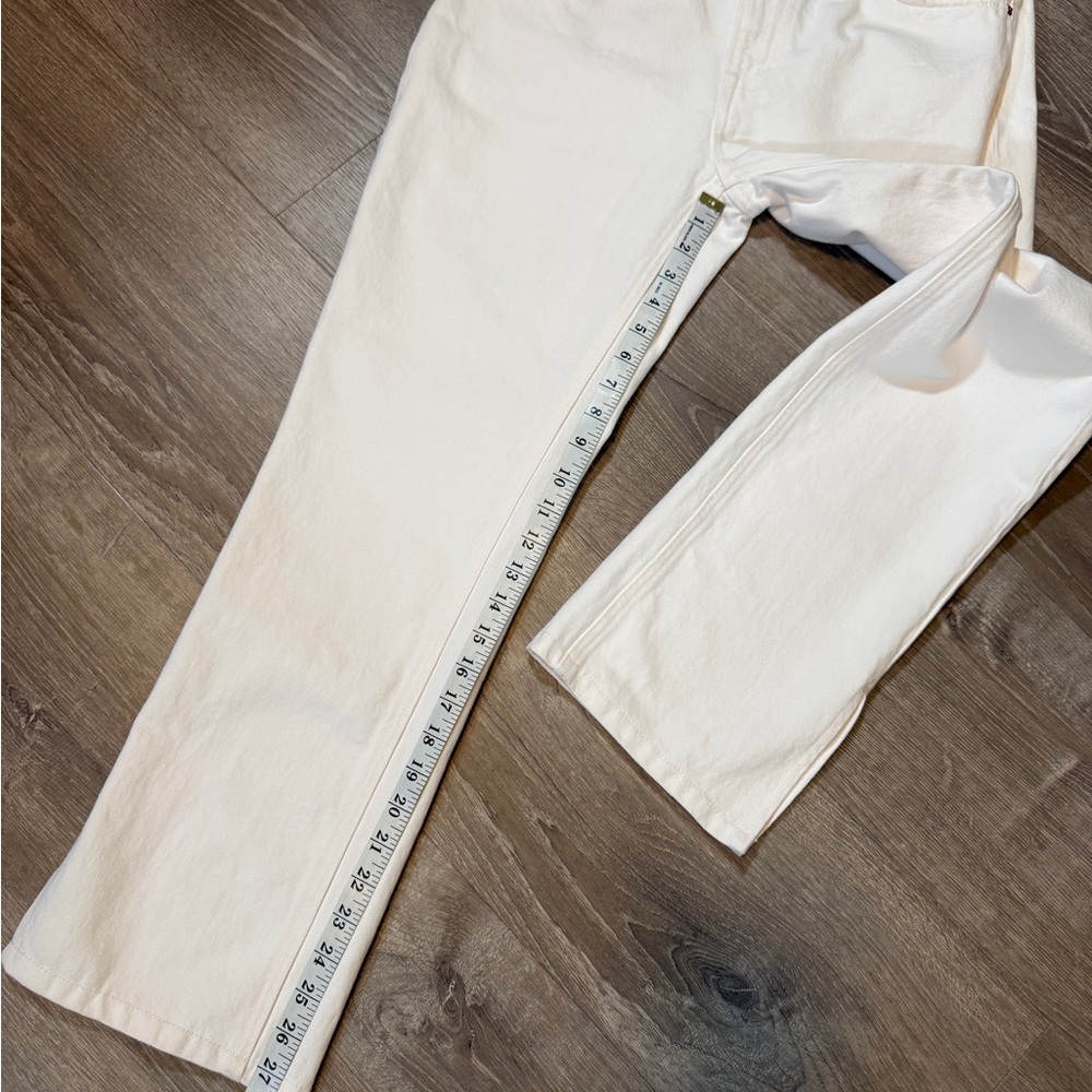 GRLFRND “The Harlow” High-Rise Bootcut Jeans with Slit – White – Size 30 - Picture 10 of 12